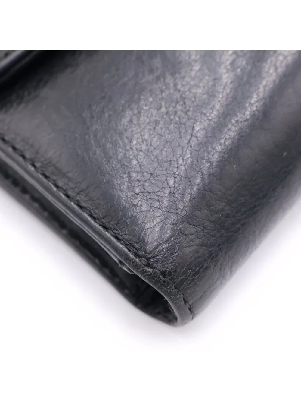 Chrome Hearts Wave Leather Wallet Black